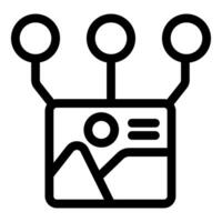 Digital image sharing platform icon showing online photo storage vector