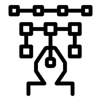 algoritmo programación código conectando datos bloques icono vector
