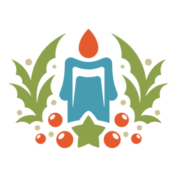 silhuett av traditionell jul dekorationer med ljus png