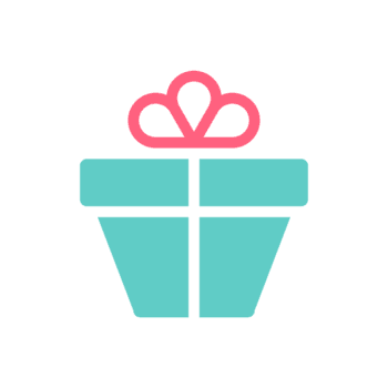 minimalistisk geometrisk blå gåva låda med röd rosett png