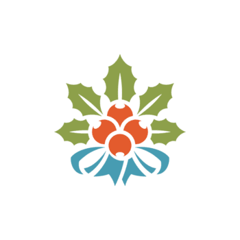 mistel löv med bär och rosett png