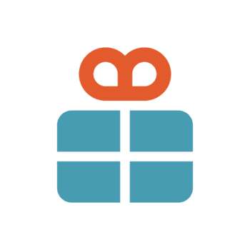 minimalistisk geometrisk blå gåva låda med röd rosett png