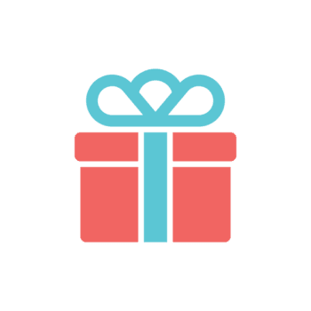 minimalistisk geometrisk blå gåva låda med röd rosett png