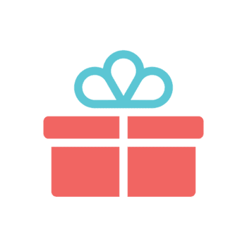 minimalistisk geometrisk blå gåva låda med röd rosett png