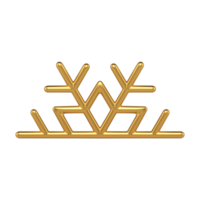 Golden half of abstract snowflake. Openwork decoration of minima png