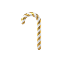 Lollipop golden cane. Curved Christmas dessert with mint caramel png