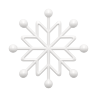 Christmas white snowflake. Snow tracery with rays from round balls png