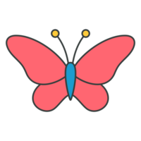 Bright butterfly pop art groovy style vintage print for t shirt flat flight winged insect png