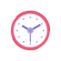 Classic circled wall watch with arrows for checking time. Rounded clock timer png