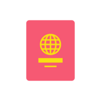 Red internet console dashboard for browsing internet global cyberspace flat illustration png