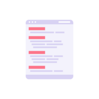 Coding website simple icon flat illustration. png