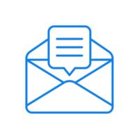 Letter email line icon. Online information message web list in envelope. png