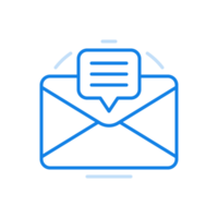 Message with documentation line icon. Information letter with important corporate data. png