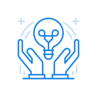 New creative idea line icon. Creative constructive thinking and brainstorming progress. png