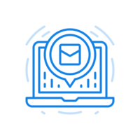 Online message line icon. Web chat application with correspondence and communication. png