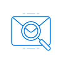 Online messaging analysis line icon. Social analytics web correspondence and censoring notifications. png