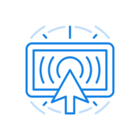 Enable online program line icon. State of art software with fast digital applications. png