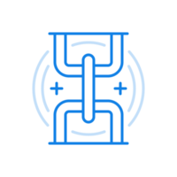 Strengthening workflow line icon. Linked chain links. png