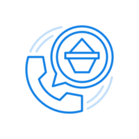 Food ordering by phone line icon. Mobile web business for ordering snacks. png