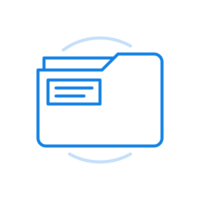 Folder with documents line icon. Archival information data work notes. png