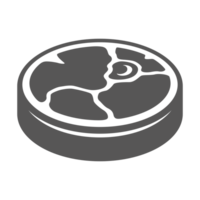 Fresh meat steak with bone silhouette vintage hand drawn illustration. png
