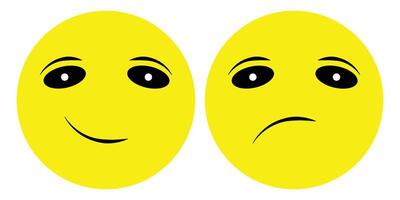 yellow face emoji with different emotions. vector