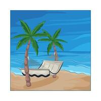 Illustration of hammock vector