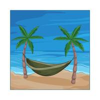 Illustration of hammock vector