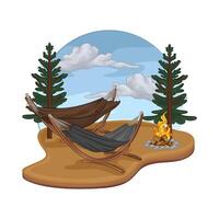 Illustration of hammock vector