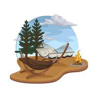 Illustration of hammock vector