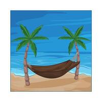 Illustration of hammock vector