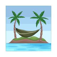 Illustration of hammock vector