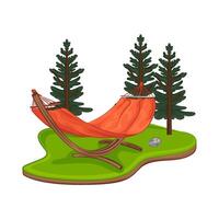 Illustration of hammock vector