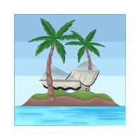 Illustration of hammock vector