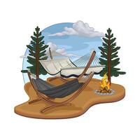 Illustration of hammock vector