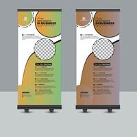 business roll up banner design vector
