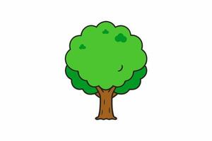 A vibrant illustration of a lush green tree with intricate branches and leaves, perfect for nature-themed designs and Eco-friendly projects. vector