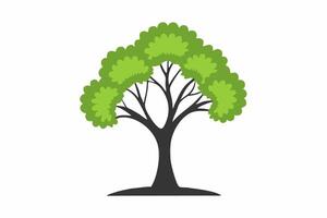 A vibrant illustration of a lush green tree with intricate branches and leaves, perfect for nature-themed designs and Eco-friendly projects. vector