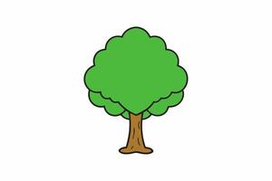 A vibrant illustration of a lush green tree with intricate branches and leaves, perfect for nature-themed designs and Eco-friendly projects. vector