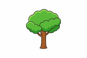 A vibrant illustration of a lush green tree with intricate branches and leaves, perfect for nature-themed designs and Eco-friendly projects. vector