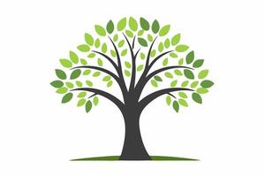 A vibrant illustration of a lush green tree with intricate branches and leaves, perfect for nature-themed designs and Eco-friendly projects. vector