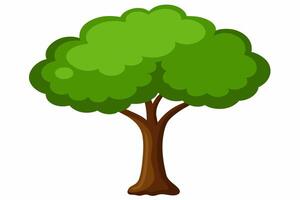 A vibrant illustration of a lush green tree with intricate branches and leaves, perfect for nature-themed designs and Eco-friendly projects. vector