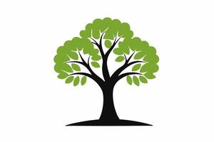 A vibrant illustration of a lush green tree with intricate branches and leaves, perfect for nature-themed designs and Eco-friendly projects. vector