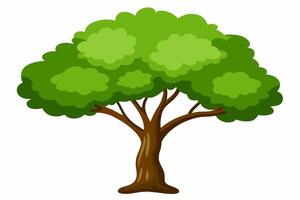 A vibrant illustration of a lush green tree with intricate branches and leaves, perfect for nature-themed designs and Eco-friendly projects. vector