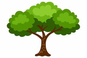 A vibrant illustration of a lush green tree with intricate branches and leaves, perfect for nature-themed designs and Eco-friendly projects. vector