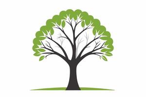 A vibrant illustration of a lush green tree with intricate branches and leaves, perfect for nature-themed designs and Eco-friendly projects. vector