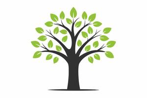 A vibrant illustration of a lush green tree with intricate branches and leaves, perfect for nature-themed designs and Eco-friendly projects. vector