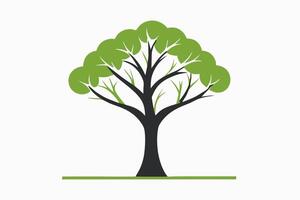 A vibrant illustration of a lush green tree with intricate branches and leaves, perfect for nature-themed designs and Eco-friendly projects. vector