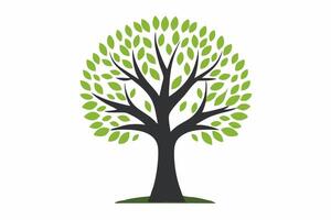A vibrant illustration of a lush green tree with intricate branches and leaves, perfect for nature-themed designs and Eco-friendly projects. vector