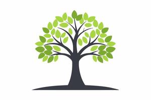 A vibrant illustration of a lush green tree with intricate branches and leaves, perfect for nature-themed designs and Eco-friendly projects. vector